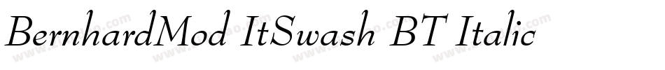 BernhardMod ItSwash BT Italic Swash字体转换